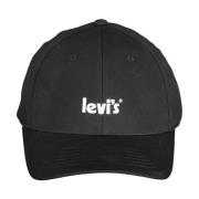 Levi's Bomull Baseballkeps med broderad logotyp Black, Herr