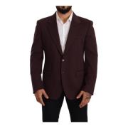 Dolce & Gabbana Indigo Logo Blazer med Flera Fickor Purple, Herr