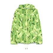 Kenzo Limegrön Dragkedja Hoodie Fickor Dragsko Green, Herr