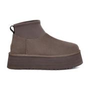 UGG Grå Mini Dipper Varm Ankelboots Gray, Dam