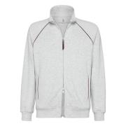 Brunello Cucinelli Sportig Sweatshirt C3657 Perla Gray, Herr