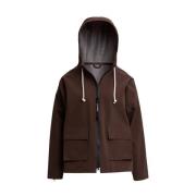 Stutterheim Matt Dragkedja Regnrock Brown, Dam