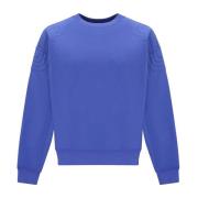 Gucci Bomulls Sweatshirt med Logotypdetalj på Ryggen Blue, Herr