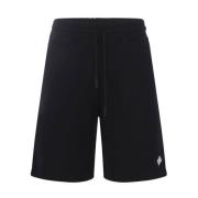 Marcelo Burlon Bomullskorgshorts med broderat logotyp Black, Herr