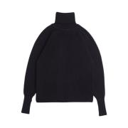 Stutterheim Merino Roll-neck Sweater Black, Unisex