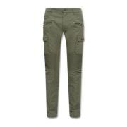 Balmain Cargo Byxor med Logo Print Green, Herr