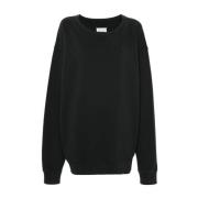 Maison Margiela Oversize Bomulls Sweatshirt Grafiskt Tryck Rund Hals B...