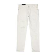 Balmain Straight Jeans White, Herr