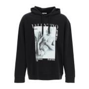 Valentino Grafisk Tryckt Sweatshirt Black, Herr