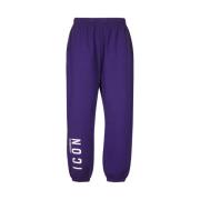 Dsquared2 Sweatpants med tryckt logotyp Purple, Dam