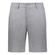 Les Deux Herringbone Bermuda Shorts Gray, Herr