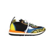 Moschino Kontrasterande låga sneakers Multicolor, Herr