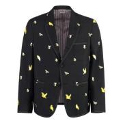 Thom Browne Ullblandning Reversjacka Black, Herr