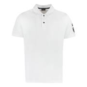 Paul & Shark Bomull Polo Skjorta Ribbad Krage White, Herr