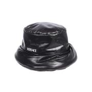 Versace Vadderad Nylon Bucket Hat Black, Dam