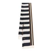 Saint Laurent Sidenscarf med geometriskt tryck Brown, Herr