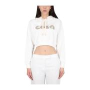 Casablanca Klassisk Hoodie för Dagligt Komfort White, Dam