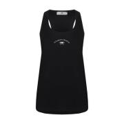 Elisabetta Franchi Svart Racerback Tank Top Black, Dam