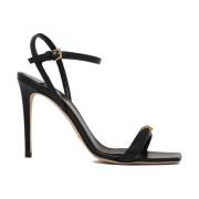 Elisabetta Franchi Svart ankelrem sandal Black, Dam