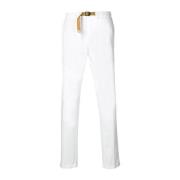 White Sand Bältes Slim-Fit Bomullsbyxor White, Herr