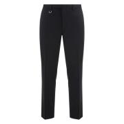 Paolo Pecora Slim Fit Chino Byxor med Bakfickor Black, Herr