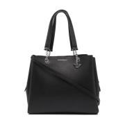 Emporio Armani Mörkrosa Nero Tote Väska Black, Dam