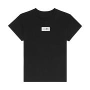 MM6 Maison Margiela Svart bomulls-T-shirt med numeriskt logo Black, Da...