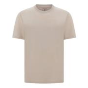 Boggi Milano Stickad Merinoull T-shirt Beige, Herr