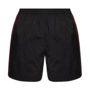 Balenciaga Svarta nylonshorts med logotypdetalj Black, Herr