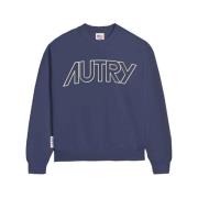 Autry Crewneck Sweatshirt Blue, Herr