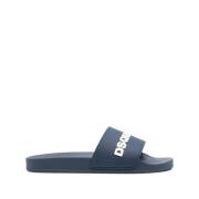 Dsquared2 Flip Flop Slide Sandals Blue, Herr