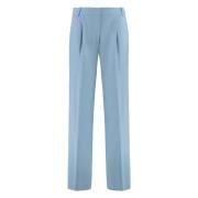 Calvin Klein Breda ullblandade byxor Blue, Dam