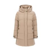 Woolrich Beige Dam Parka Kappor Beige, Dam