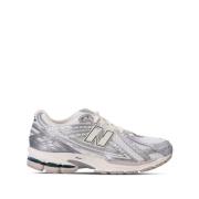 New Balance Silver Sneakers Mesh Design Logo Patch Gray, Dam