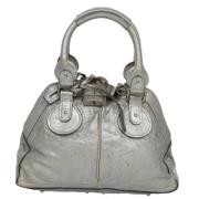 Chloé Pre-owned Pre-owned Laeder handvskor Gray, Dam