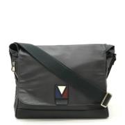 Louis Vuitton Vintage Pre-owned Laeder crossbodyvskor Gray, Dam