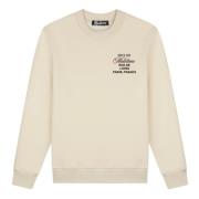 Malelions Beige Design Sweater Beige, Herr