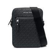 Michael Kors Jet Set Travel Medium Logotyp-Crossbodyväska Black, Herr