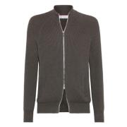 Brunello Cucinelli Caffe Cardigan i Klassisk Stil Brown, Herr