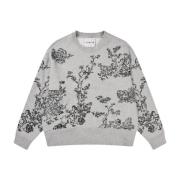 Munthe Elegant Grå Sweatshirt med Konstbroderi Gray, Dam