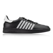 Dsquared2 Zig Zag Läder Sneakers Herr Black, Herr