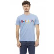 Baldinini Cotton T-Shirt Trend Blue, Herr