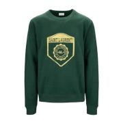 Saint Laurent Sweatshirt med tryck Green, Herr