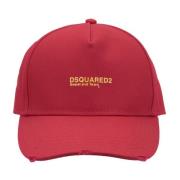 Dsquared2 Justerbar Baseballkeps med Broderad Logotyp Red, Unisex