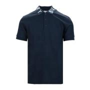 Burberry Vit Basic Polo Tröja med Logotyp Blue, Herr