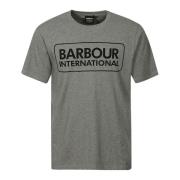 Barbour Grå Logo T-shirt Kortärmad Bomull Gray, Herr