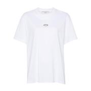 Stella McCartney Crystal Lips Grafisk T-shirt White, Dam