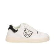 PINKO Vita Lädersneakers med Gummisula White, Dam