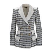 Elisabetta Franchi Klassisk Knappblazer Multicolor, Dam