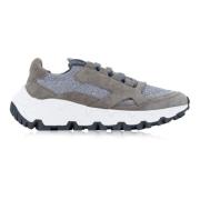 Brunello Cucinelli Mocka Sneakers med nyloninsatser Gray, Dam